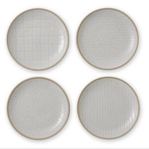 Royal Doulton Maze Grill Mixed Pattern White Accent Plates (Set of 4)